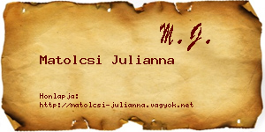 Matolcsi Julianna névjegykártya