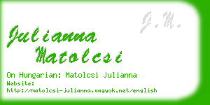 julianna matolcsi business card